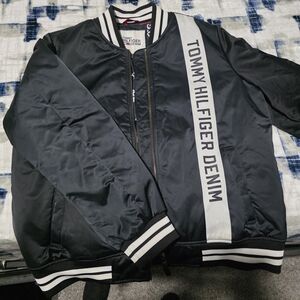 Tommy Hilfiger Black and White Varsity Jacket